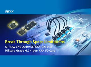 [SUNIX] Break Through Space Limitations! All-New CAN FD M.2 Solution